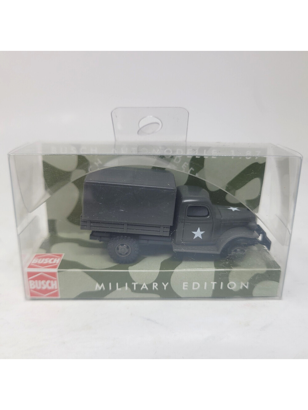 Vintage Busch Automodelle 1/87 HO scale Dodge Power Wagon US Army military truck
